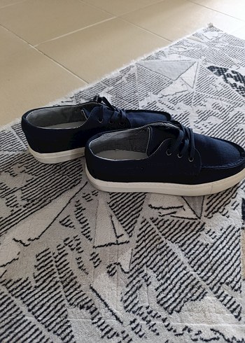 LC Waikiki Lacivert Denim Bağcıklı Erkek Ayakkabı