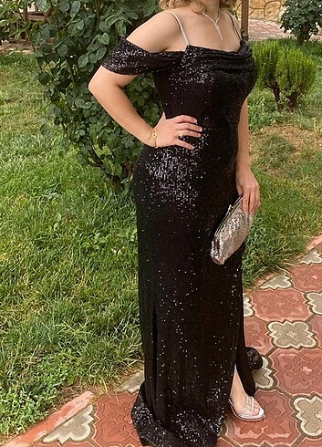 PAYETLI UZUN ABİYE - Görsel 4