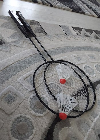 Gri Desenli Badminton Seti