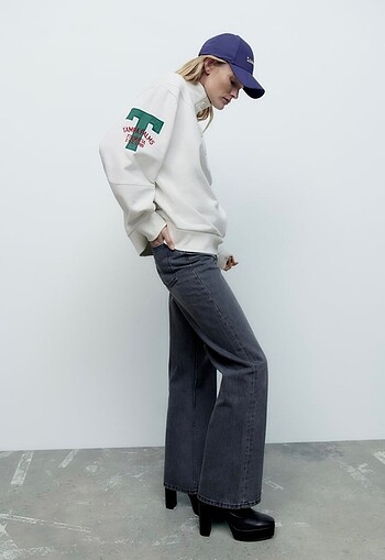 l Beden beyaz Renk Sweatshirt