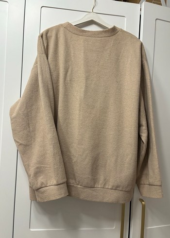 Zara Bej Pamuklu Baskılı Kadın Sweatshirt