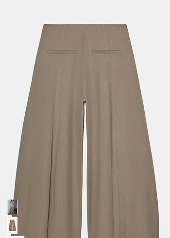 Bej Kadın Salaş Kumaş Pantolon - Görsel 7