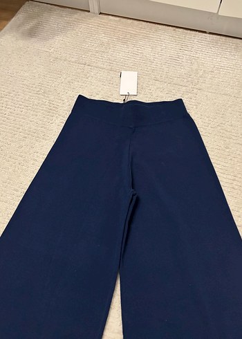 Kemer Detaylı Lacivert Midi Denim Kadın Pantolon - Görsel 8