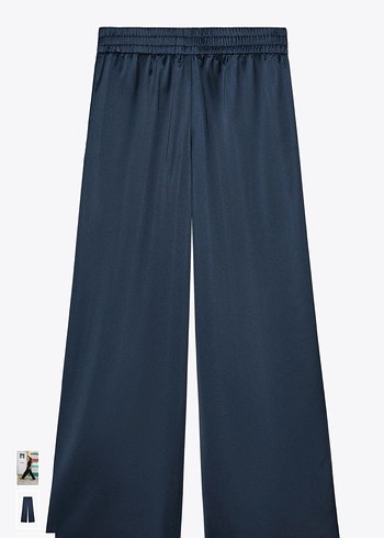 Kadın Lacivert Rahat Kumaş Pantolon - Görsel 2