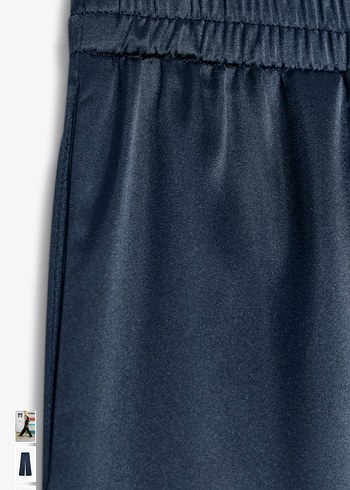 Kadın Lacivert Rahat Kumaş Pantolon - Görsel 3