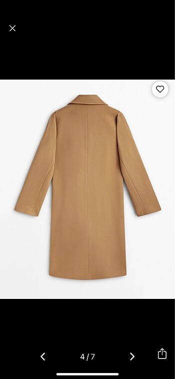 xs Beden camel Renk Massimo dutti kaban