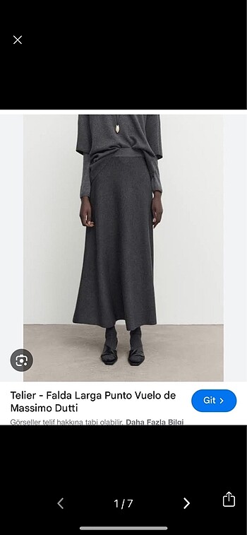 Massimo dutti yün etek