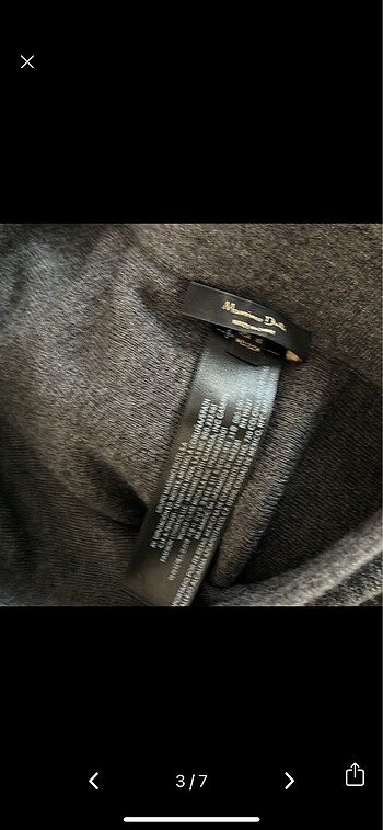 xs Beden Massimo dutti yün etek