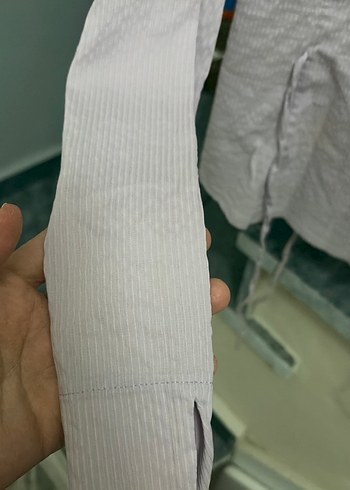 Bej Kadın Keten Uzun Kollu Gömlek - Görsel 3