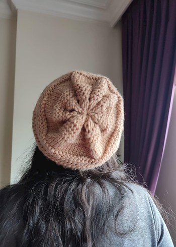 Bej Renkli Örgü Bohem Parmaksız Eldiven - Görsel 2