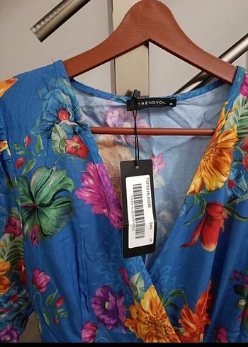 38 Beden çeşitli Renk Kadın Renkli Bohem Mini Elbise