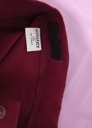 Diğer Bordo Pileli çocuk Kumaş Pantolon