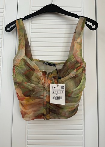 Zara Drapeli Çok Renkli Mini Büstiyer