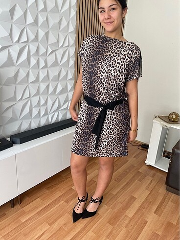Zara Tarz leopar elbise