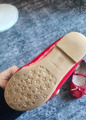 Kız Çocuk Kırmızı Rugan Babet Ayakkabı - Görsel 4