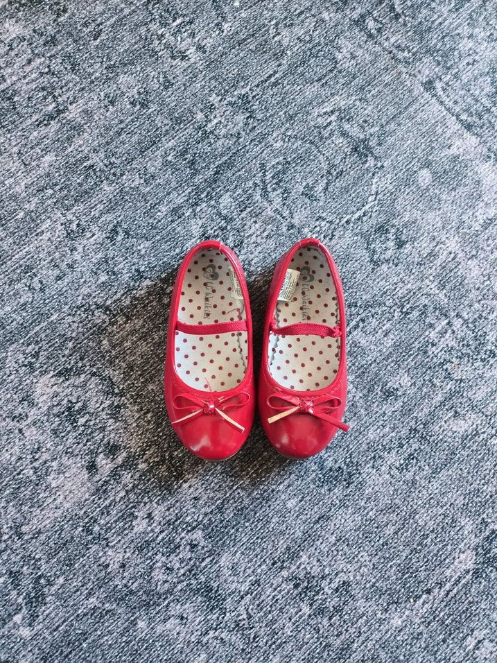 Kız Çocuk Kırmızı Rugan Babet Ayakkabı - Görsel 2