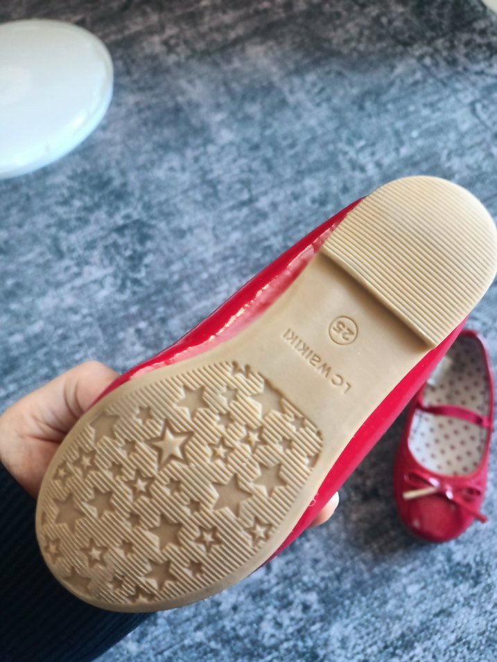 Kız Çocuk Kırmızı Rugan Babet Ayakkabı - Görsel 4