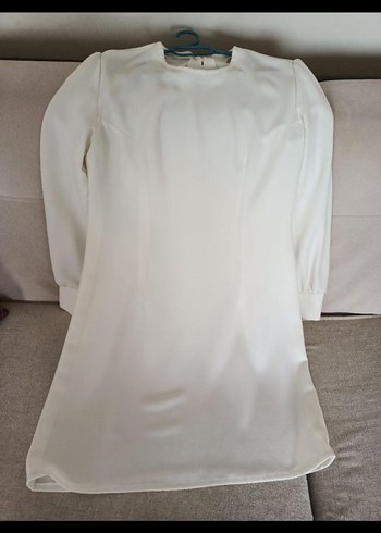 İnci Düğmeli Ekru Krep Tunik - Görsel 2