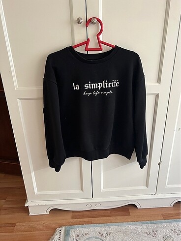 m Beden Siyah sweatshirt