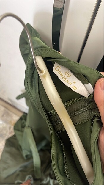 m Beden yeşil Renk Yeşil Saten Özel Gün Elbisesi