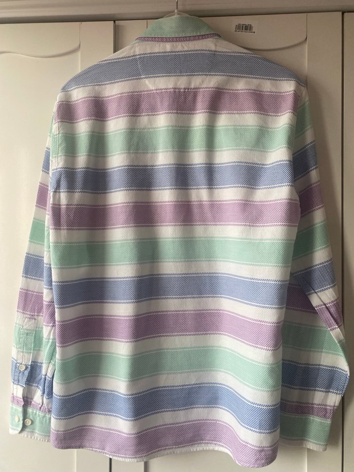 Erkek Pastel Renkli Uzun Kollu Pamuklu Gömlek - Görsel 4