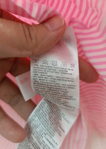 LC Waikiki Pembe Çizgili Düğmeli Elbise - Görsel 5