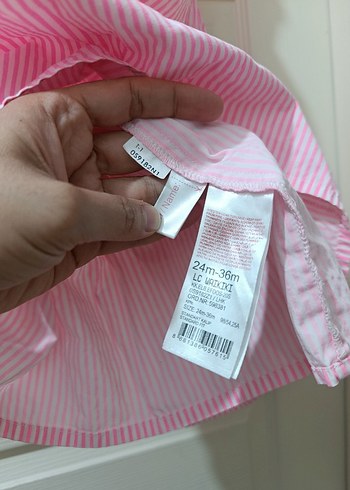 LC Waikiki Pembe Çizgili Düğmeli Elbise - Görsel 4