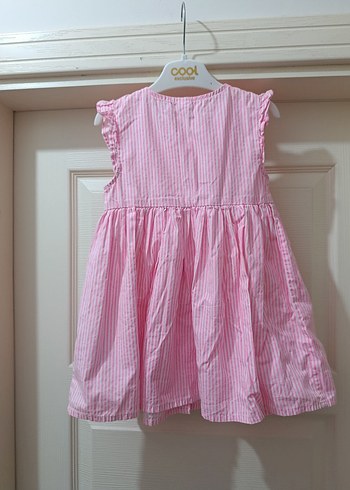 LC Waikiki Pembe Çizgili Düğmeli Elbise - Görsel 3