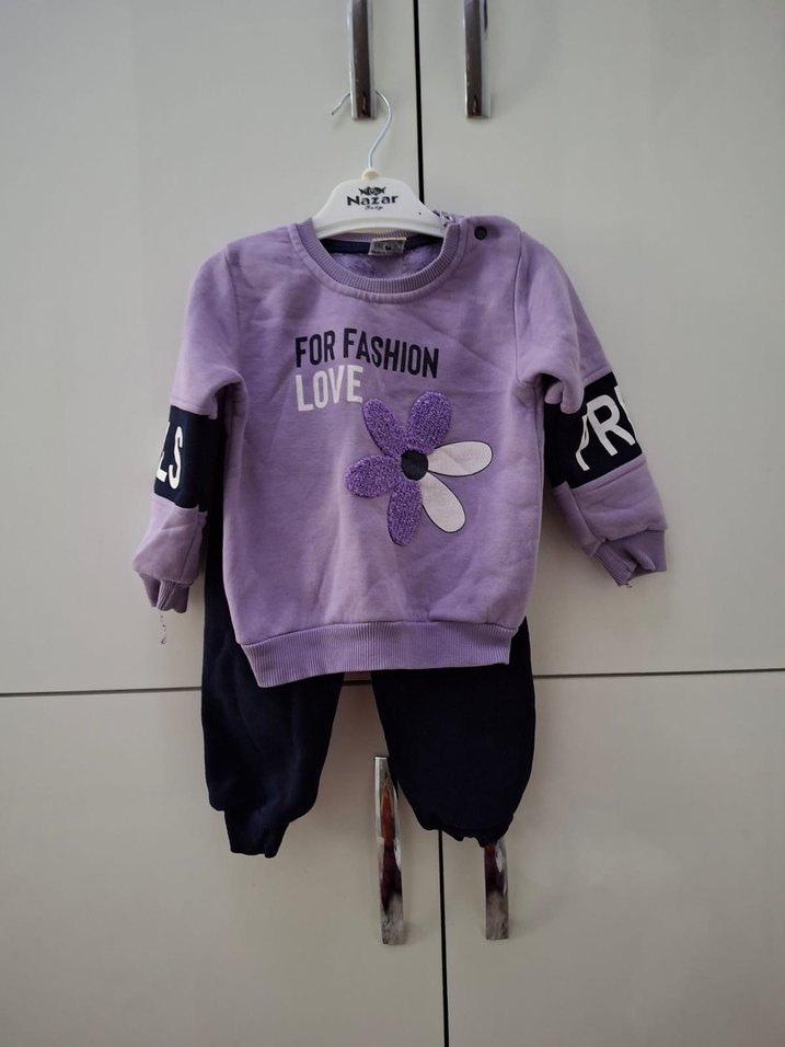 Kız Çocuk Yelekli Üçlü Takım - Görsel 2