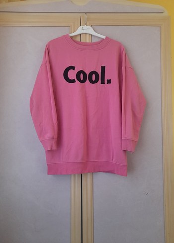 Pembe Oversize Kadın Sweatshirt