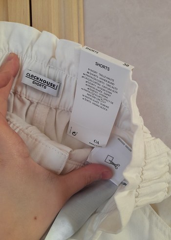m Beden beyaz Renk Kadın Beyaz Yüksek Bel Mini Şort