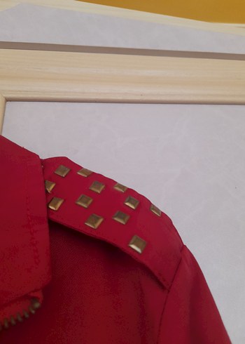 40 Beden bordo Renk Bordo Düğmeli Midi Kadın Trençkot