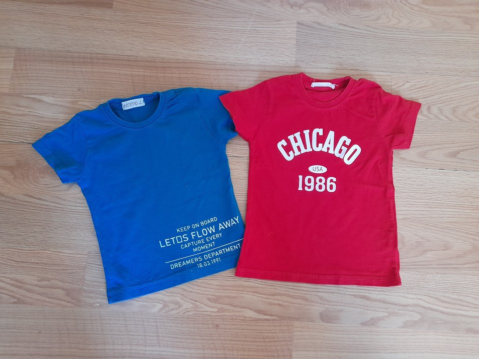 Kız Çocuk Kırmızı Baskılı Kısa Kollu Tişört - Görsel 2