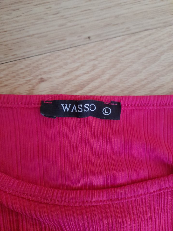 Pembe Kadın Kısa Kollu Crop Top - Görsel 2