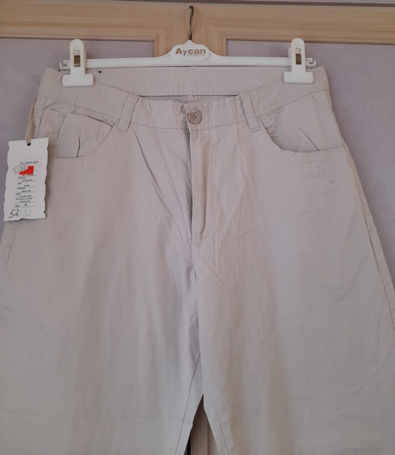 Erkek Keten Rahat Kesim Pantolon - Görsel 2