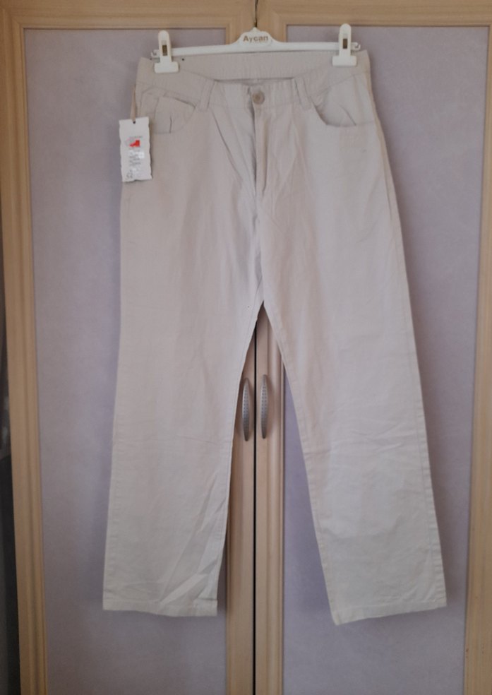 Erkek Keten Rahat Kesim Pantolon - Görsel 3