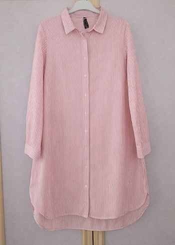 Pembe Çizgili Uzun Kollu Gömlek - Görsel 2