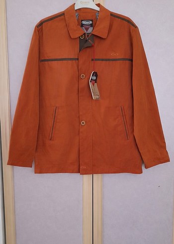 Düğmeli Kahverengi Erkek Mont - Görsel 3