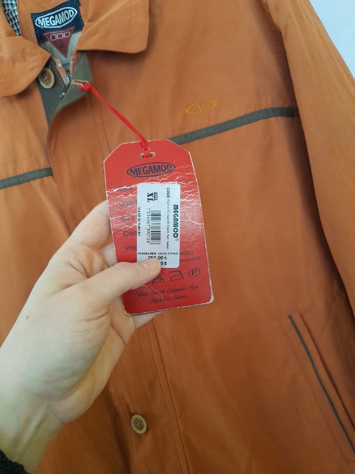 Düğmeli Kahverengi Erkek Mont - Görsel 5