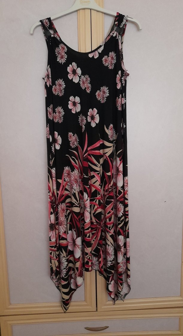 Çiçek Desenli Uzun Bohem Elbise - Görsel 4