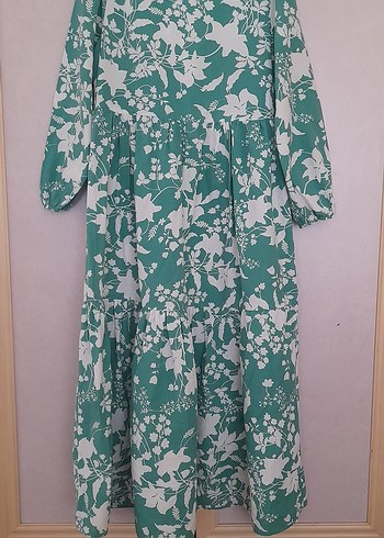 Uzun Çiçekli Bohem Elbise - Görsel 5