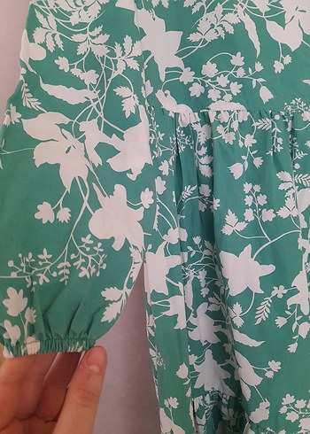 Uzun Çiçekli Bohem Elbise - Görsel 2