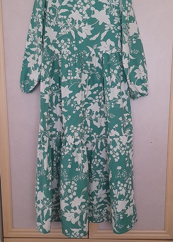 Uzun Çiçekli Bohem Elbise - Görsel 4