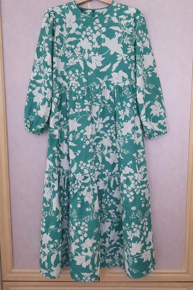 Uzun Çiçekli Bohem Elbise - Görsel 3