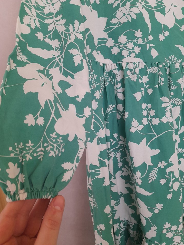 Uzun Çiçekli Bohem Elbise - Görsel 2