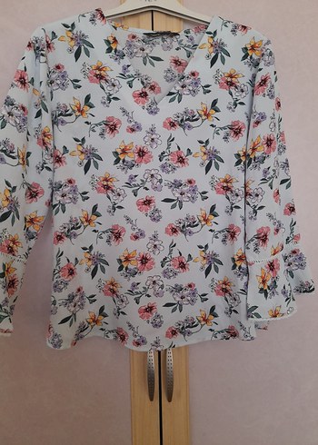 Çiçek Desenli Uzun Kollu Bohem Bluz - Görsel 3