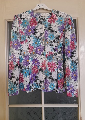 Çiçek Desenli Uzun Kollu Kadın Gömlek - Görsel 4