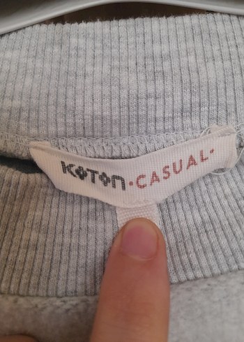 Nakışlı Gri Kadın Sweatshirt - Görsel 2