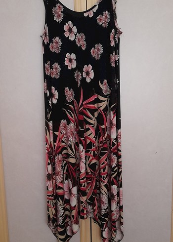 Çiçek Desenli Uzun Bohem Elbise - Görsel 4