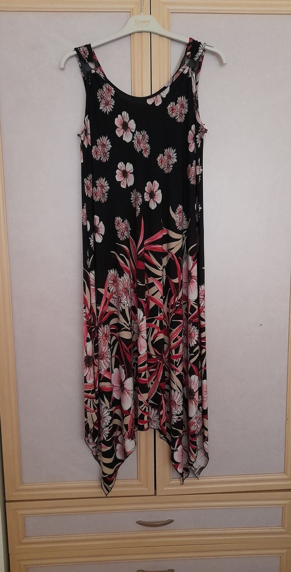 Çiçek Desenli Uzun Bohem Elbise - Görsel 3